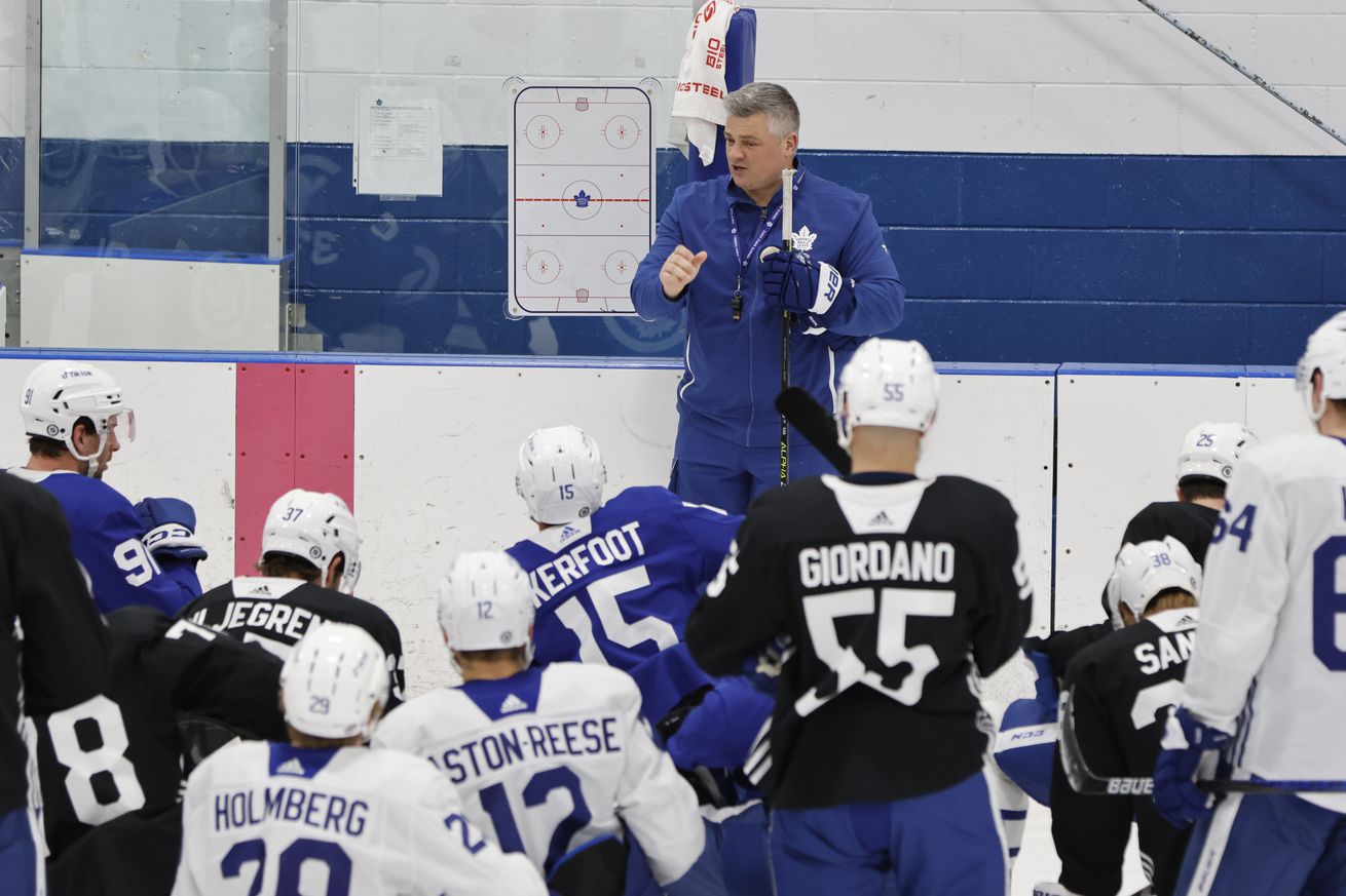 Toronto Maple Leafs practice skate