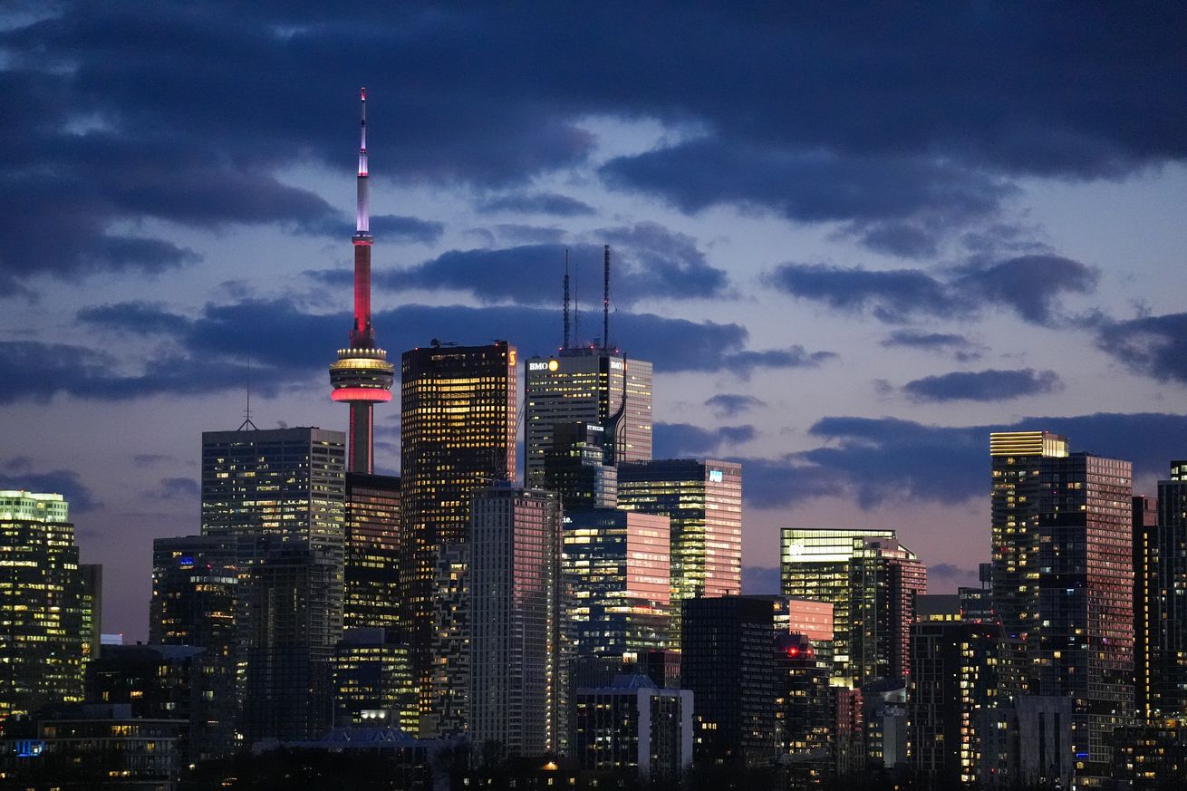 Sunset at Riverdale Park in Toronto